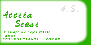 attila sepsi business card